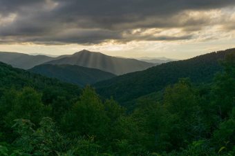 Sunset behind Cold Mountain