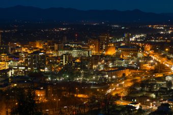 Asheville NC Skyline in 4k