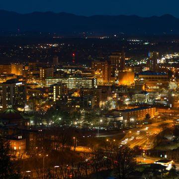 Asheville NC Skyline in 4k