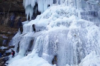 Frozen Winter Waterfall