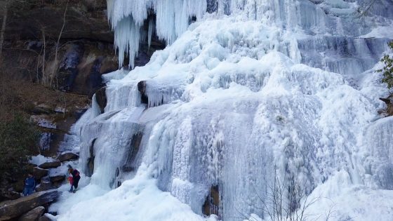 Frozen Winter Waterfall